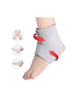 Adjustable Ankle Brace, Breathable Ankle Bandages Protectors Guards, Ankle Sleeve for Plantar Fasciitis, Tendinitis, Sprain, Swelling, Sports (Gray, S)