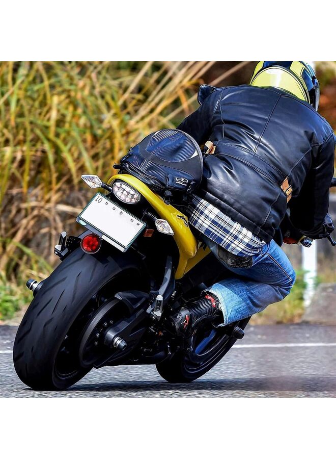 مصابيح فرامل/مصابيح خلفية دائرية حمراء للدراجات النارية مع حامل AL، مصباح خلفي عالمي للدراجات النارية والسكوتر 12 فولت - Image 3