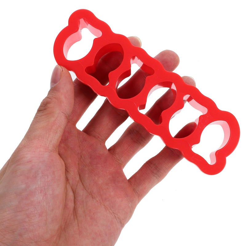 Red Plastic Fish Cookie Mold Set 6 Pieces DIY Biscuit Cutter For Home Kitchen Baking - Image 5