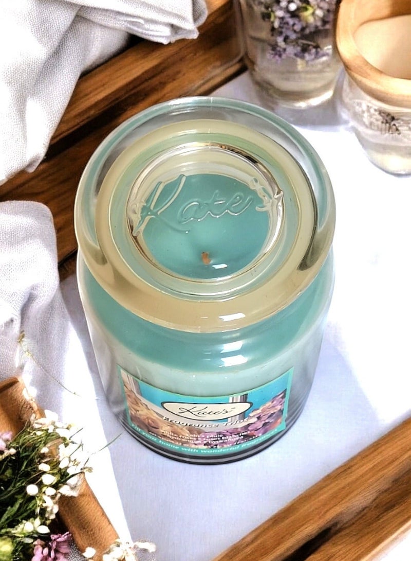 Kate's Craft Store Jar Candle with Lid 3 Scents ( Rain / Hydrangea / White Roses ) 623 g - Image 2