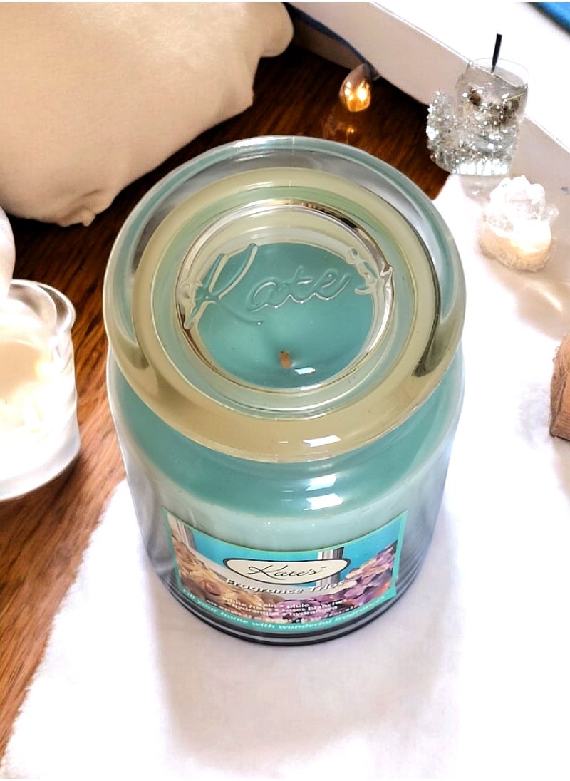 Kate's Craft Store Jar Candle with Lid 3 Scents ( Rain / Hydrangea / White Roses ) 623 g  - Image 4