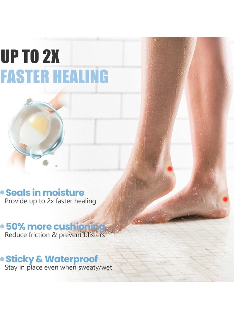 general Hydrocolloid Gel Blister Bandages for Feet, Waterproof Adhesive Heel Protectors, Toe, Ball of Foot, Bunion Pain Relief, Long-Lasting Blister Cushions Pads for Prevention & Recovery - Image 3