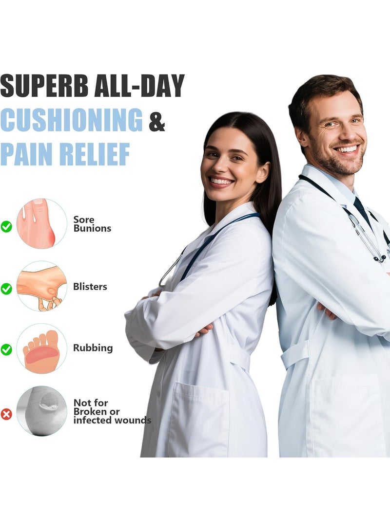 general Hydrocolloid Gel Blister Bandages for Feet, Waterproof Adhesive Heel Protectors, Toe, Ball of Foot, Bunion Pain Relief, Long-Lasting Blister Cushions Pads for Prevention & Recovery - Image 4