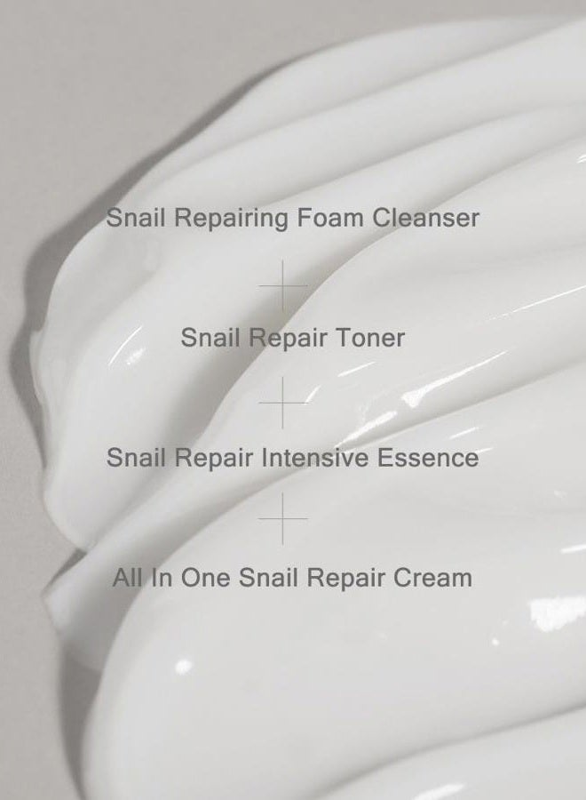 MIZON Snail Line Set, Korean Snail Skincare Essentials Set, Mini Sized Snail Foam Cleanser, Toner, Essence, and All in One Facial Cream to Improve Skin Tone, Fine Wrinkles, Smooth, Moisturize.  - Image 5