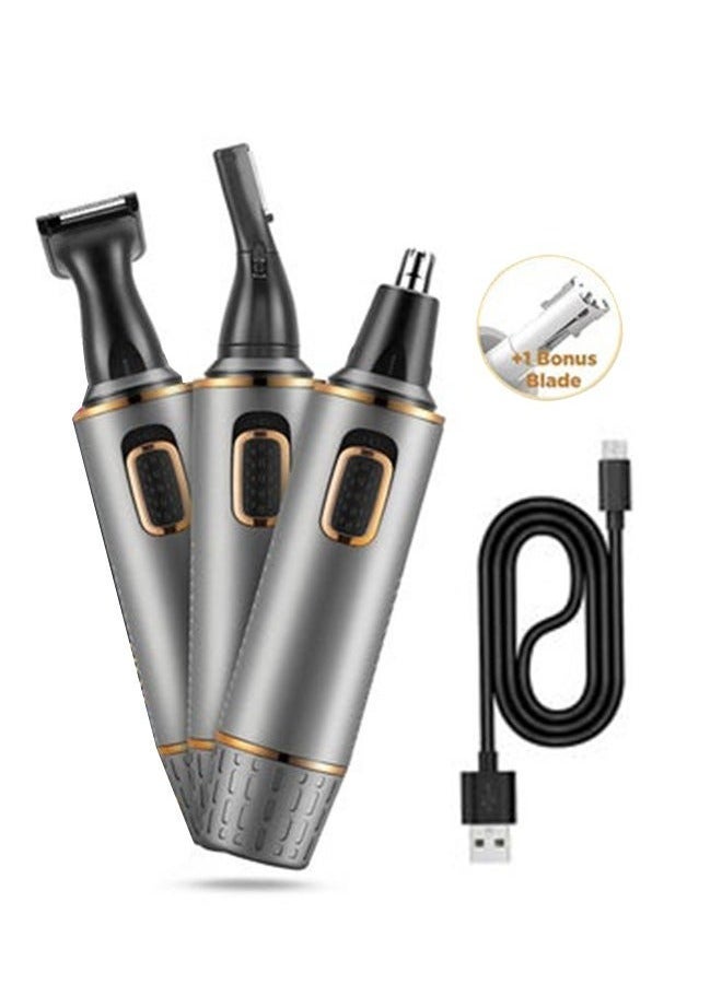 general Ear and Nose Hair Trimmer,Rechargeable 3-in-1 Versatile Trimmer for Men Professional Electric Shaver for Nose Ear Beard Facial Hair Body Hair Trimmer for Men,Wet or Dry Use - Image 1