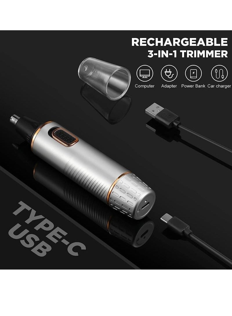 general Ear and Nose Hair Trimmer,Rechargeable 3-in-1 Versatile Trimmer for Men Professional Electric Shaver for Nose Ear Beard Facial Hair Body Hair Trimmer for Men,Wet or Dry Use - Image 4