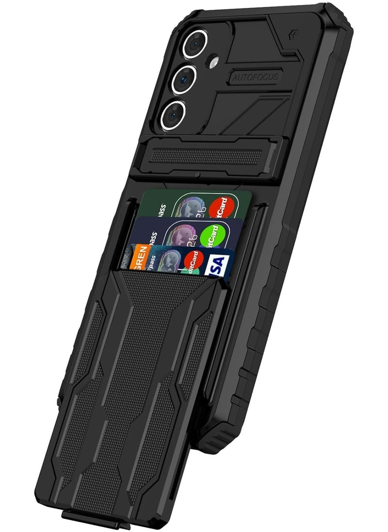 Fankalo Protective Cover for Samsung Galaxy A55 5G Wallet Case with Credit Card Holder Stand Kickstand Slim Rugged Shockproof Heavy Duty Defender Armor  - Image 1