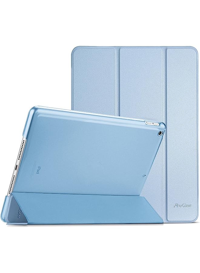 Ipad 10.2 Case 2021 9Th Gen/ 2020 8Th 2019 7Th Gen, Slim Stand Hard Back Shell Protective Smart Cover For Inch 9/8/7 -Skyblue