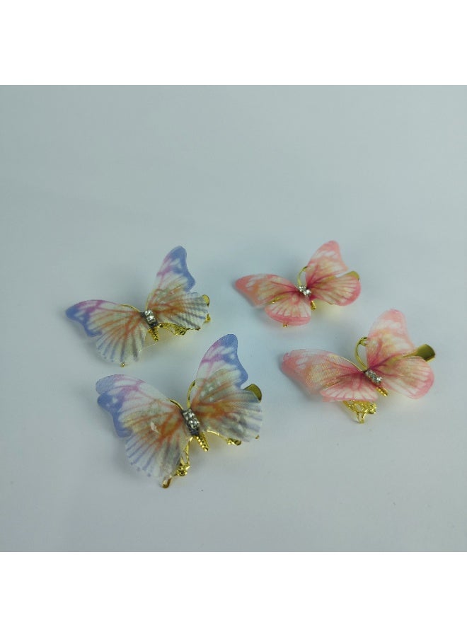 Butterfly-shaped hair clips - 4 pieces - Image 5
