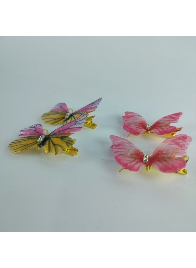 Butterfly-shaped hair clips - 4 pieces - Image 4