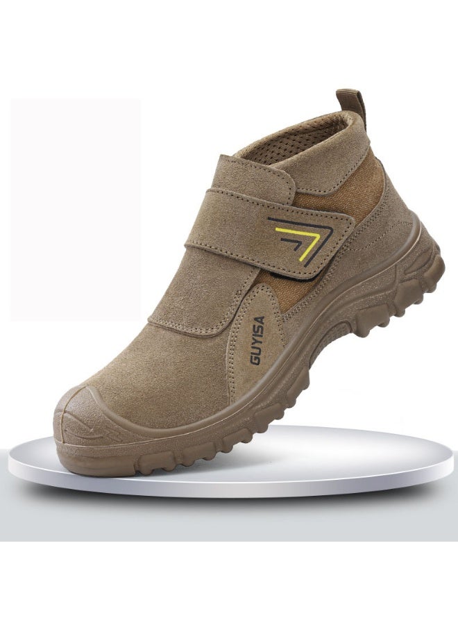 NIBEMINENT Safety Shoes Soft Soled Lightweight Breathable Steel Toe Sneakers Steel Toe Boots Anti Smashing Anti Stabbing - Image 1