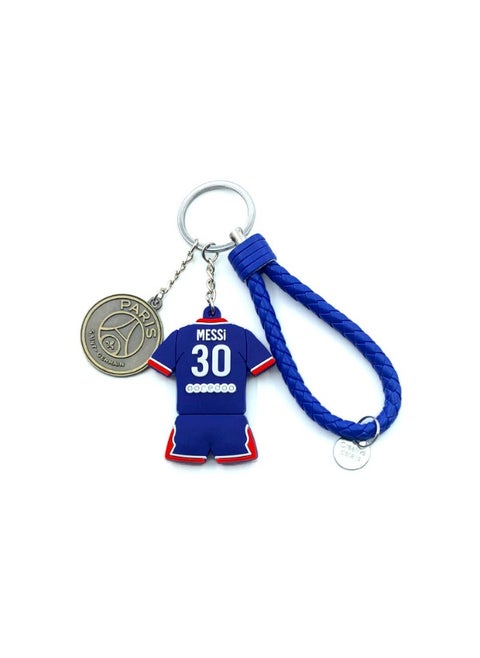 Paris/Real Madrid/Juventus Jersey Braided Rope Keychain Accessory Pendant Bag Chain Car Keychain Creative Gift for Unisex
