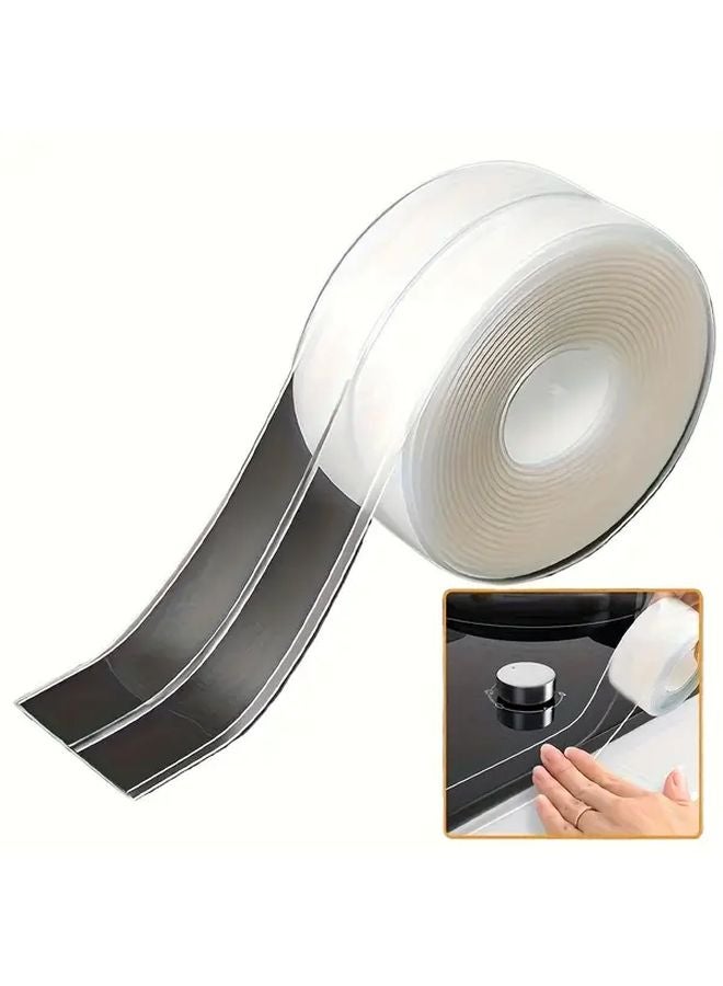 1 قطعة شريط لاصق شفاف عالي الالتصاق، مانع تسرب مرن لزوايا أسطح المطابخ - Image 5