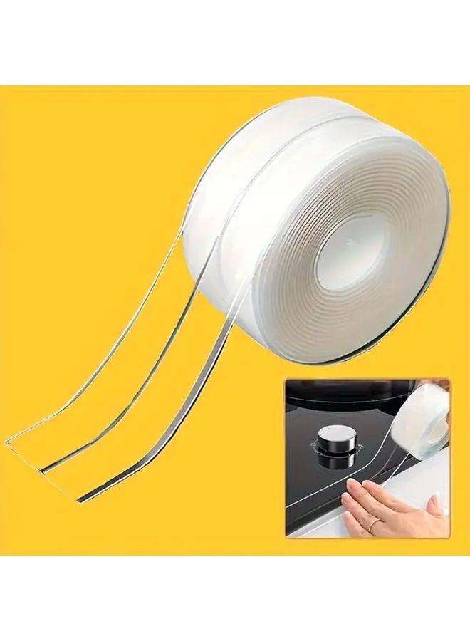 1 قطعة شريط لاصق شفاف عالي الالتصاق، مانع تسرب مرن لزوايا أسطح المطابخ - Image 4