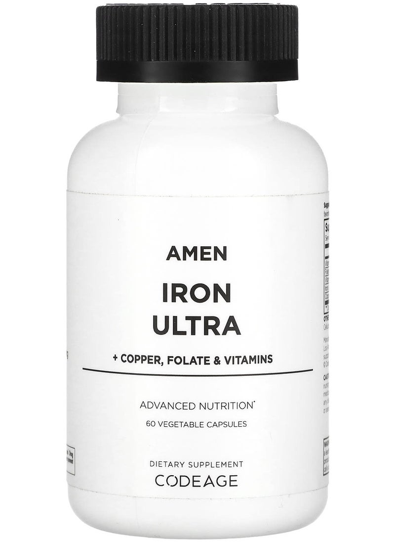 Codeage - Amen, Iron Ultra, 60 Vegetable Capsules - Image 1