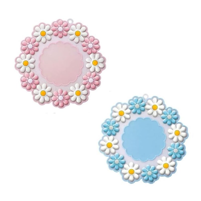 Puno Puno Flower Silicone Hot Mat Trivet and Decorative Place Mat Coaster - Heat Resistant, Non-Slip, Multi-Purpose Kitchen Table Protector(2 pcs) - Image 1