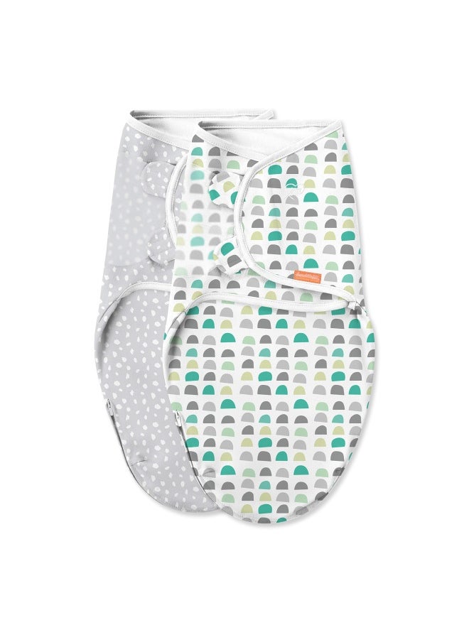 SwaddleMe - Pack Of 2 Luxe Easy Change Swaddle Small Medium Gum Drops 0 3 Months - Image 1