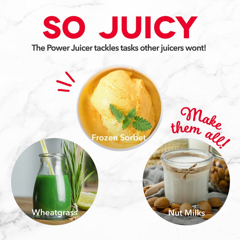 Dash DASH Deluxe Compact Masticating Slow Juicer, Easy to Clean Cold Press Juicer with Brush, Pulp Measuring Cup, Frozen Attachment and Juice Recipe Guide - Aqua  - Image 5
