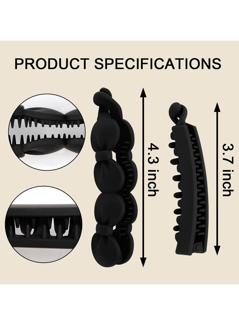 Excefore 6 Pcs Bow Claw Banana Clips Hair, Matte Strong Hold Ponytail Bun Holder, Hair Jaw Clips Barrettes Styling Accessories for Women Girls - Image 5