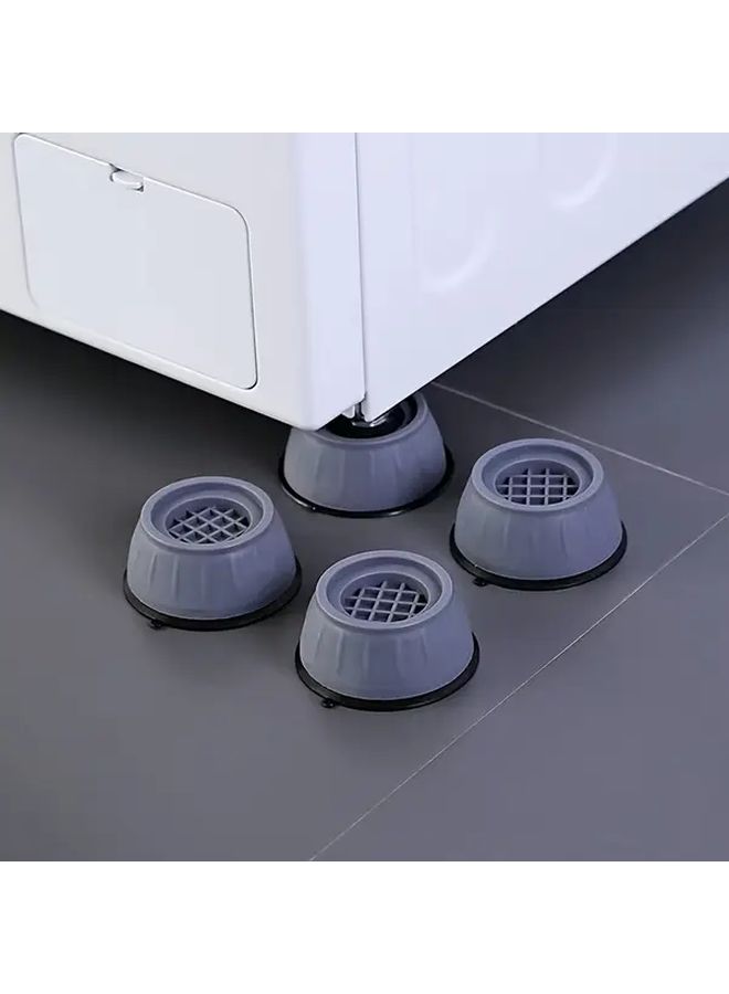 4 Pcs Gray Anti Vibration Washing Machine Stabilizer Pads Shock Absorption Noise Reduction Durable Plastic Support Minimize Vibrations - Image 4