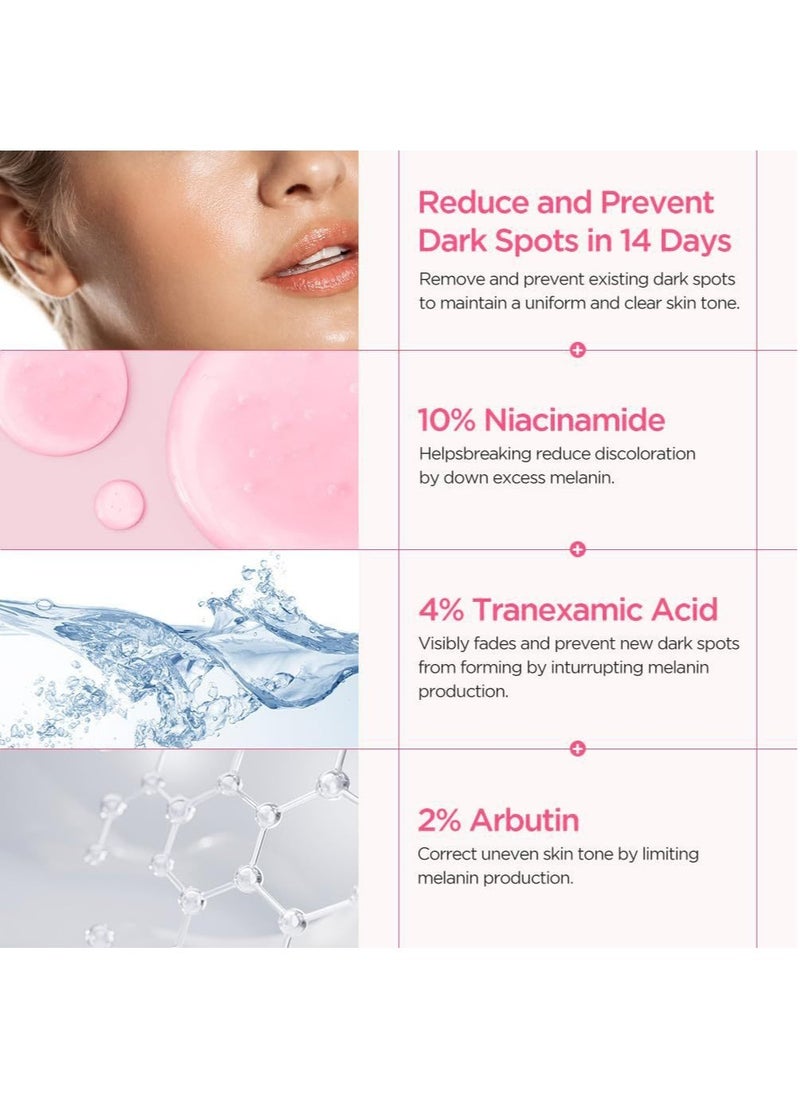 Anua 10% Niacinamide + 4% Tranexamic Acid Serum, Ceramide, Hyaluronic Acid, Vitamin B12 natural color, for Sensitive skin, Fragrance-Free (30ml /1.01 fl.oz.)