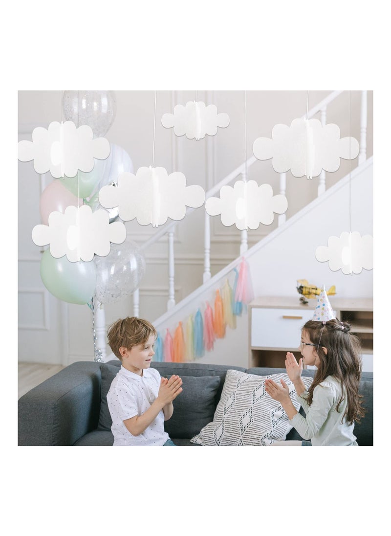 SYOSI - 16 Pcs 3D Cloud Decorations Hanging Clouds for Ceiling Artificial Clouds Props Fake Cloud Ornaments Wall Decor Clouds Imitation Decorations - Image 1