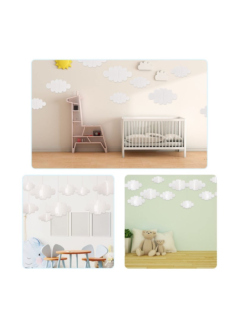 SYOSI - 16 Pcs 3D Cloud Decorations Hanging Clouds for Ceiling Artificial Clouds Props Fake Cloud Ornaments Wall Decor Clouds Imitation Decorations - Image 1