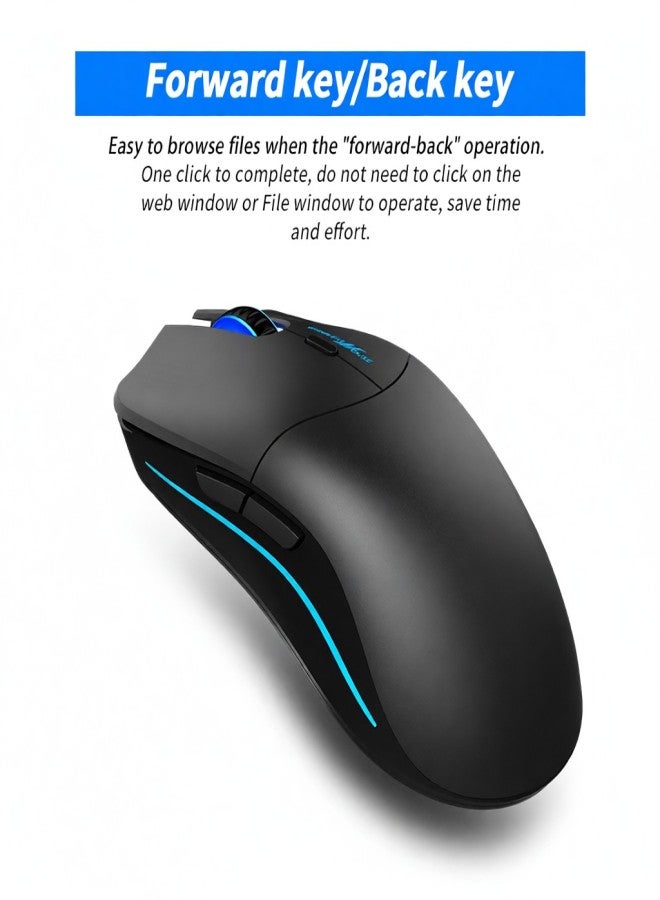 زيلوتس فأرة ألعاب لاسلكية ZELOTES F-22 بتردد 2.4 جيجاهرتز، بستة أزرار، تصميم مريح مع 3 مستويات DPI قابلة للتعديل، مناسبة لأجهزة الكمبيوتر المكتبية والمحمولة - Image 4