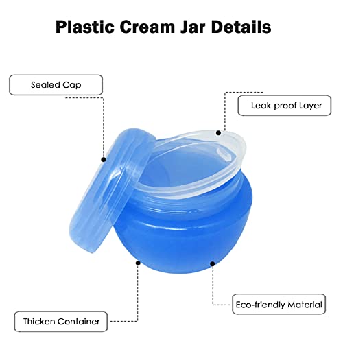 Cosywell Small Plastic Travel Jars for Creams - TSA Approved Refillable Cosmetic Containers - Leak-proof Travel Size Containers with Lid for Lotion, Makeup, Cosmetics - 6 Pieces - Image 2