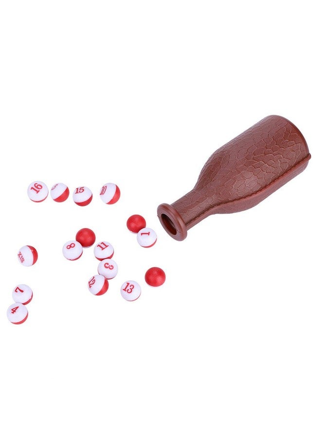 Naroote Wosune Shaker Bottle, Billiards Accessory Pool Dice, 16 Numbered Brown Rubber Perfect for Kelly, Pea and Pill Pool and Others - Image 4