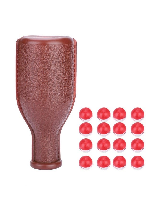 Naroote Wosune Shaker Bottle, Billiards Accessory Pool Dice, 16 Numbered Brown Rubber Perfect for Kelly, Pea and Pill Pool and Others - Image 3