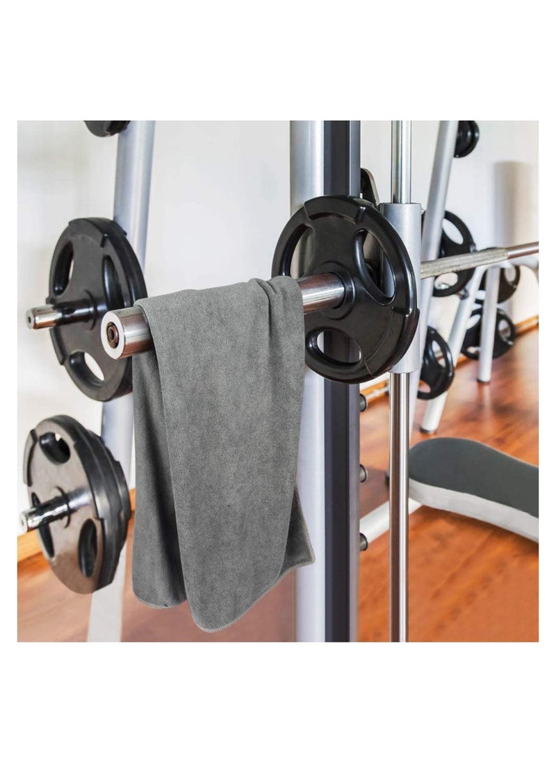 Fabienne 2-Piece Microfiber Gym Towel/Hand Towel/Face Towel/Car Cleaning Towel 50x90 cm Blue/Grey  - Image 3