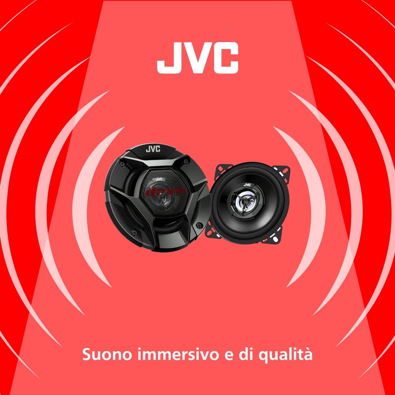JVC CS-DR420 10cm 2-Way 220W Coaxial Speakers, Black - Image 2