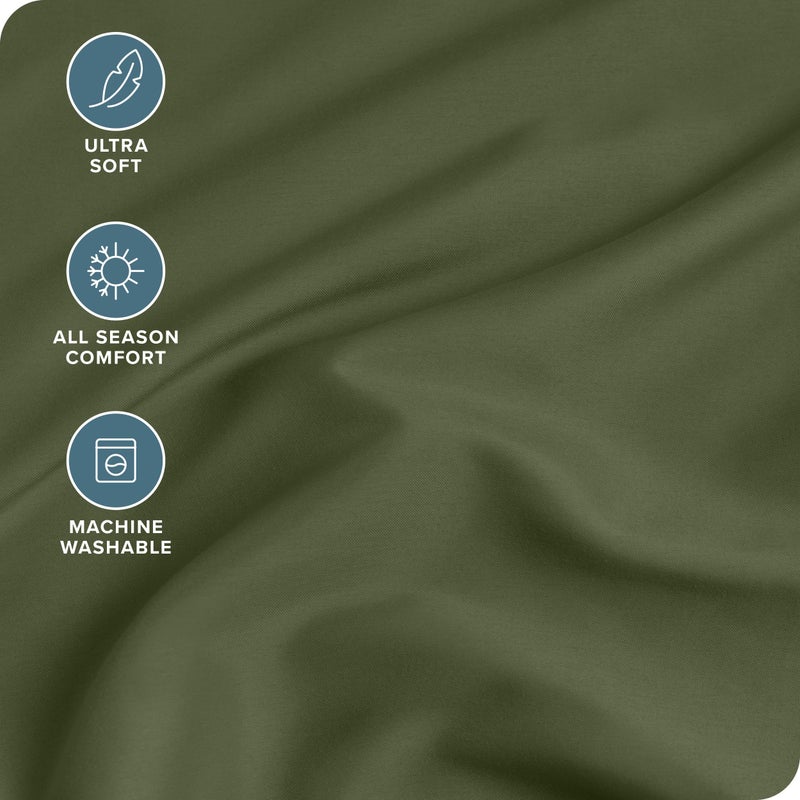 Bare Home Bare Home Twin Extra Long Fitted Sheet - Extra Deep Pocket Fitted Sheet - Premium 1800 Microfiber - Ultra-Soft Wrinkle Free - Deep Pocket Fitted Bottom Sheets (Twin XL 11"" to 24"" Pocket  Cypress)  - Image 2