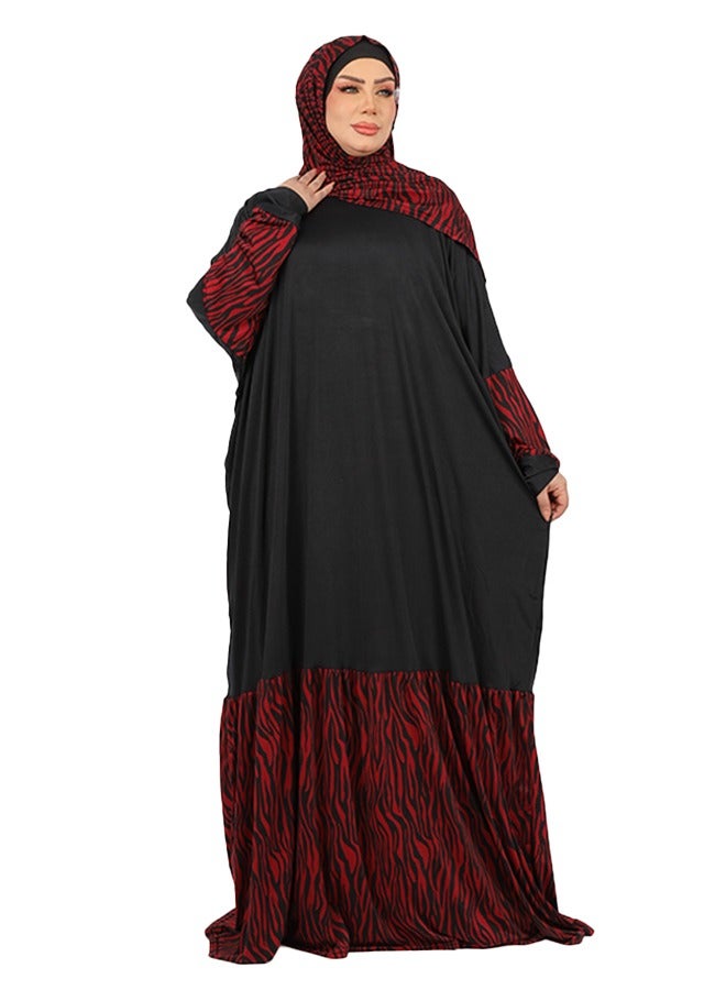 Zmurud Practical Saudi Jersey  prayer dress with headscarf from zmurud fashion  - Image 2