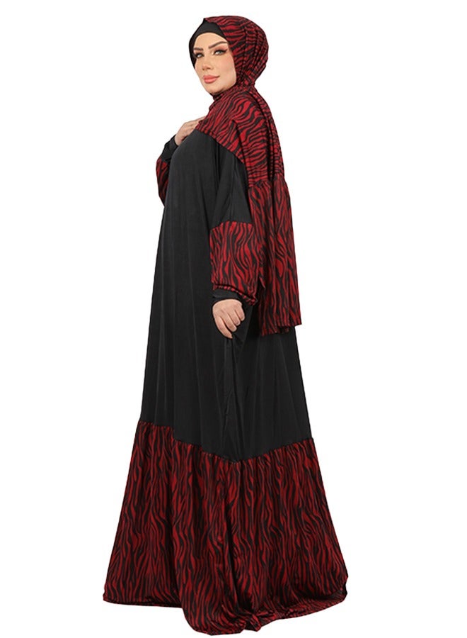 Zmurud Practical Saudi Jersey  prayer dress with headscarf from zmurud fashion  - Image 3
