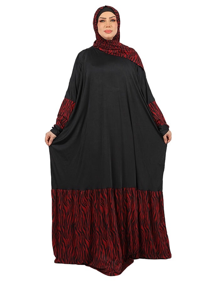 Zmurud Practical Saudi Jersey  prayer dress with headscarf from zmurud fashion  - Image 1