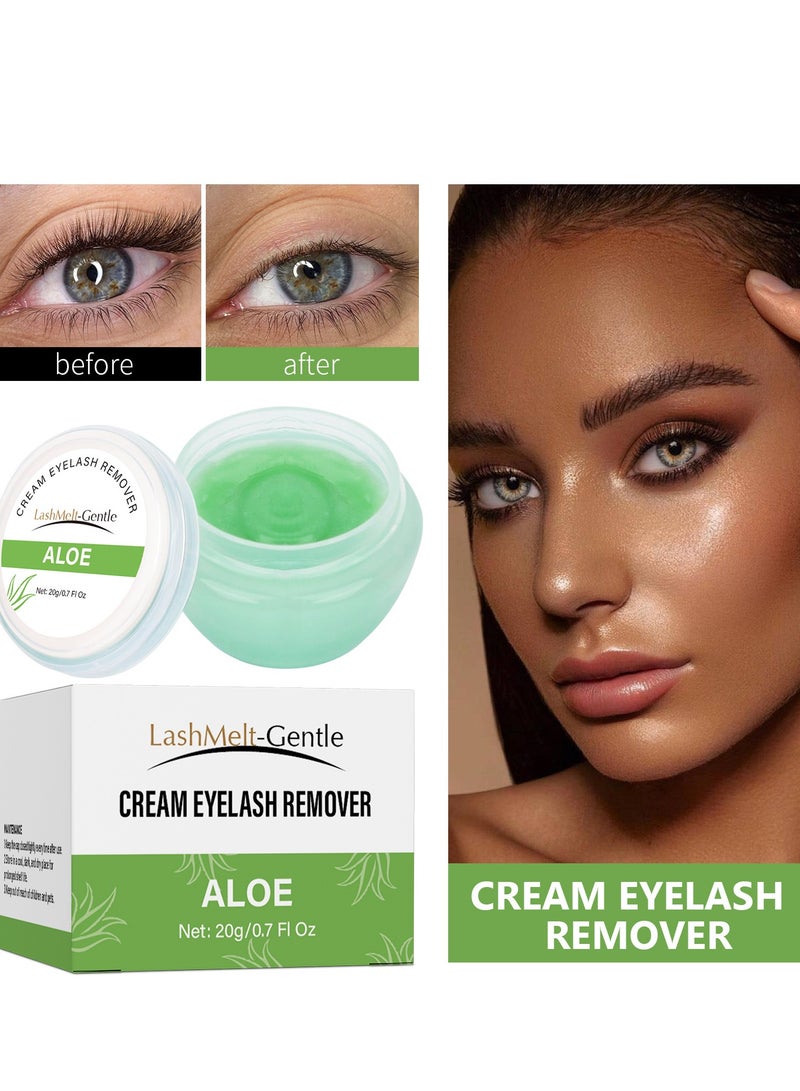 lashvana Cream Eyelash Remover Kit, Aloe Lash Glue Remover Cream With Micro Applicator Swabs And Under Eye Pads, Gentle Fast-Acting Remover For Individual And Cluster Lashes.(20g) - Image 3