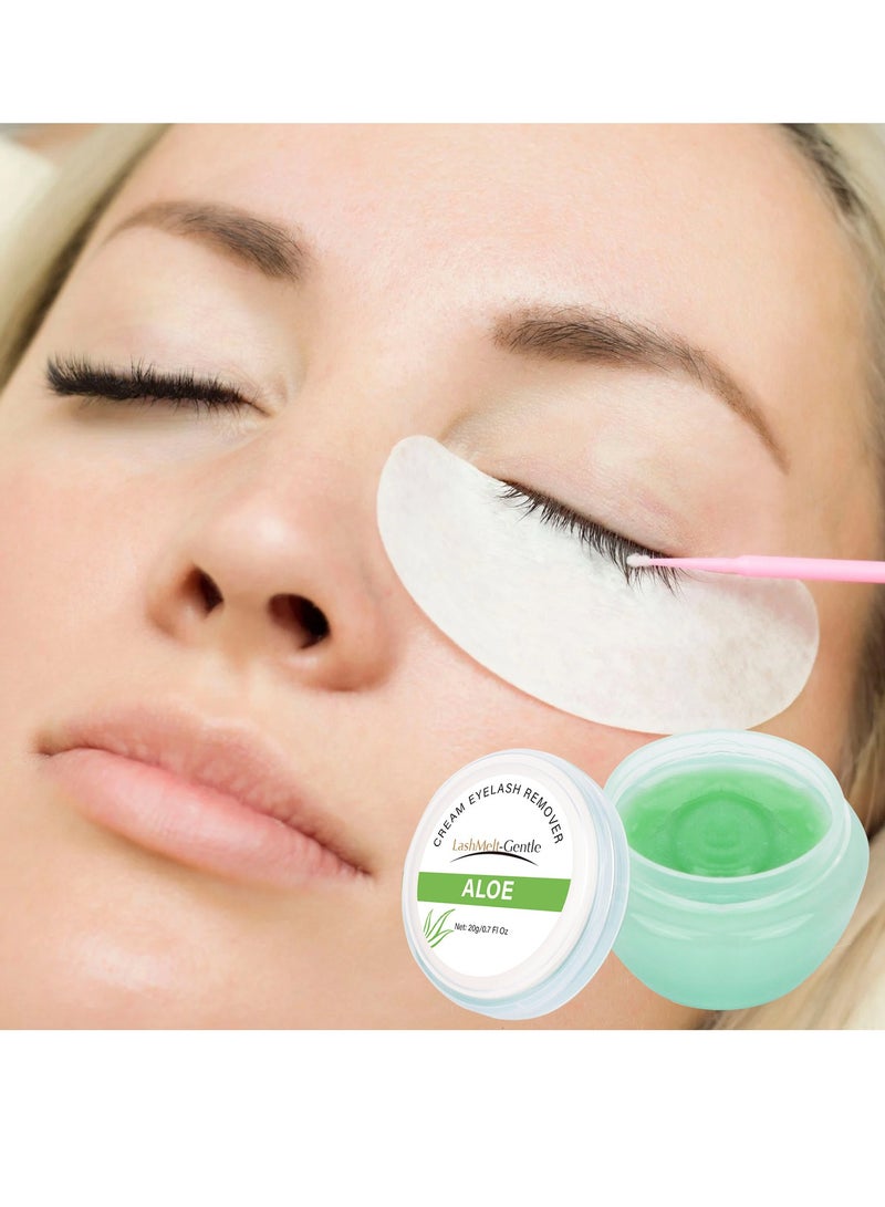 lashvana Cream Eyelash Remover Kit, Aloe Lash Glue Remover Cream With Micro Applicator Swabs And Under Eye Pads, Gentle Fast-Acting Remover For Individual And Cluster Lashes.(20g) - Image 5