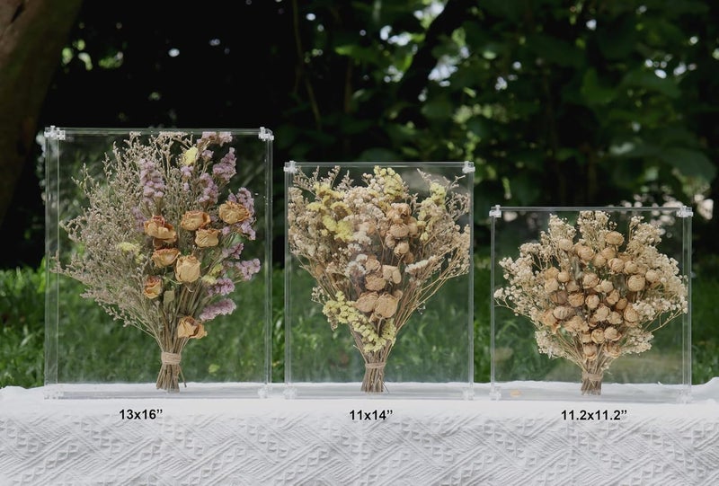 11x14 Acrylic Shadow Box, Assemble Display Case, DIY Tabletop/Wall Mount Display Frame, All Clear Memory Box for Dried Flowers/Kids Room/Birthday/Wedding(11x14x2.5”, Need to be Assemble) - Image 4