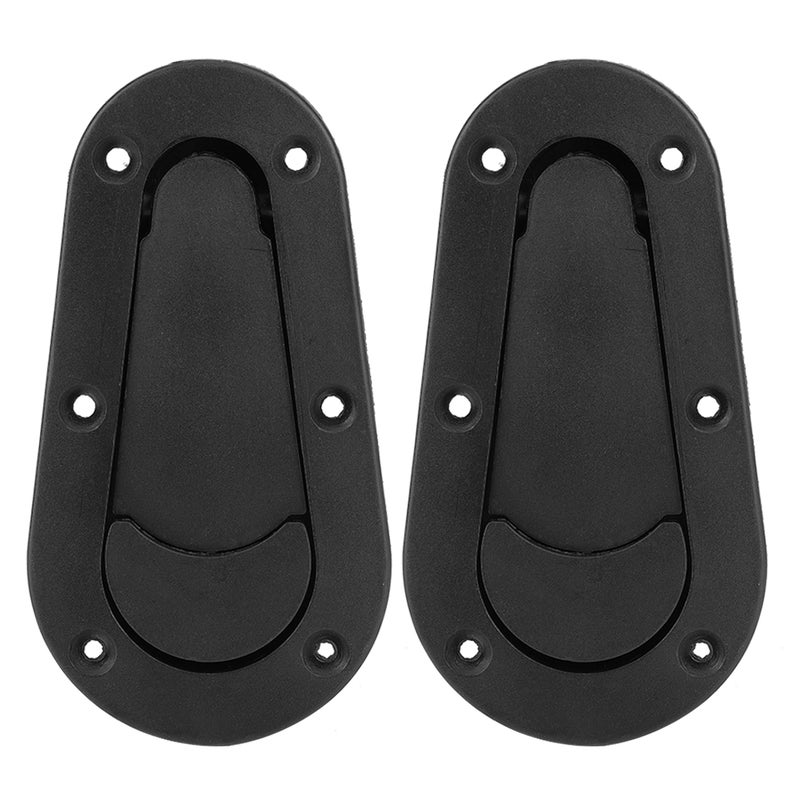 Universal Carbon Fiber Racing Car Hood Pin Engine Bonnet Latch Lock Kit RefittingBlack - Image 1
