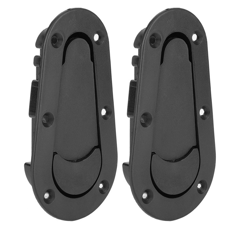 Universal Carbon Fiber Racing Car Hood Pin Engine Bonnet Latch Lock Kit RefittingBlack - Image 3