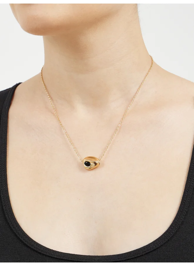 ستايلي Styli Faux Gemstone Pendant Necklace