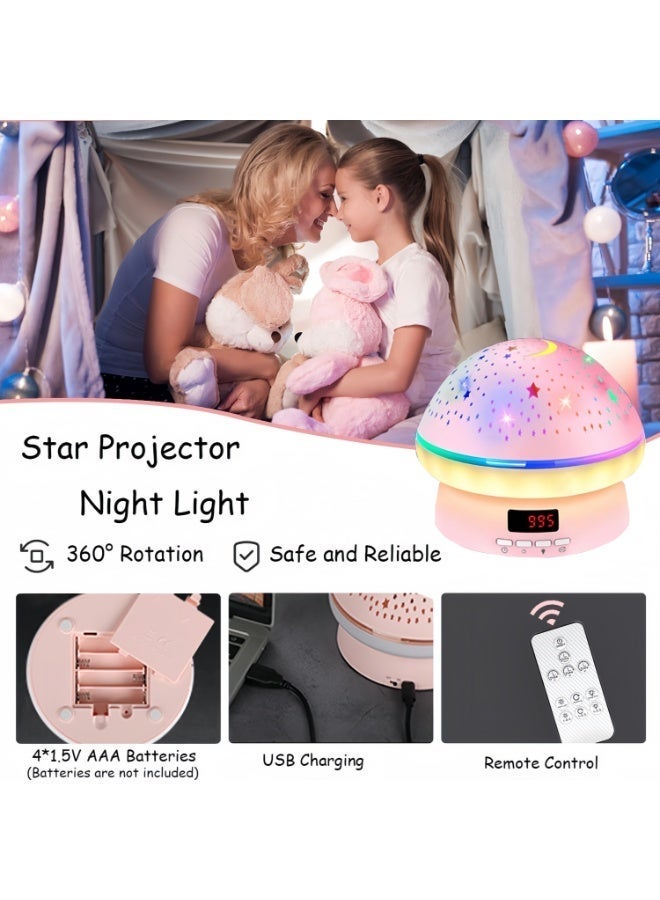 Star Projector Night Light for Kids Bedroom, Galaxy Lamp with Hard Projection Cover, Timer & Rotation, Christmas Birthday Gifts for 4-6 Year Old Girls, Dreamy Room Decor - Image 4