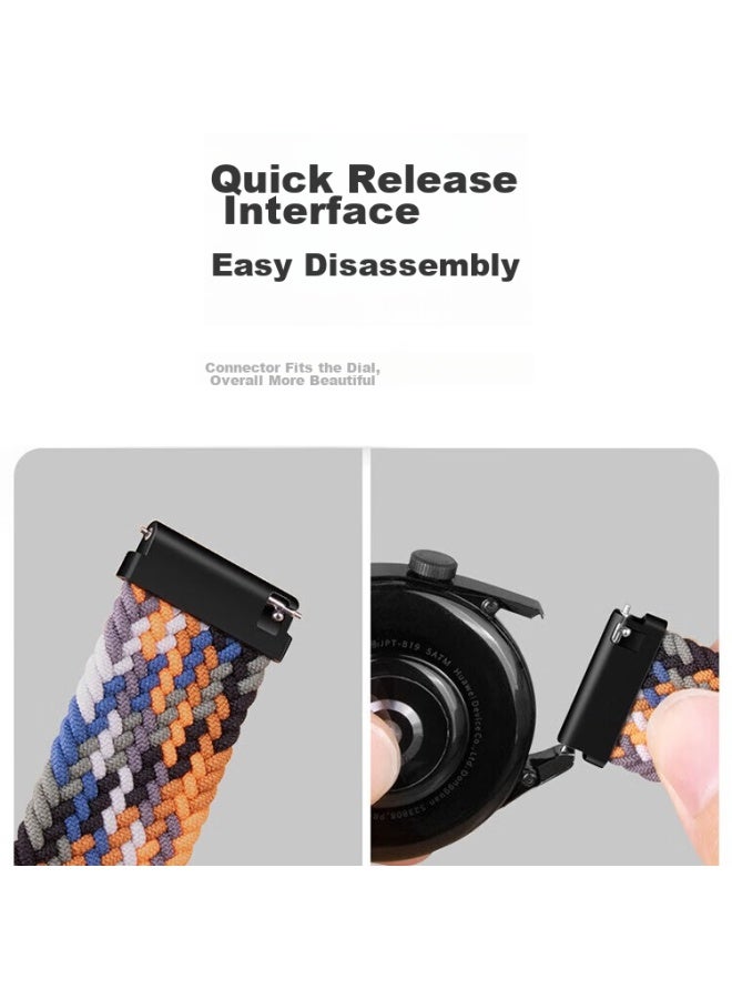 Canghua Compatible With Xiaomi Watch S4/s3/s1/s2 Straps, Xiaomi Watch S1 Pro/color 2/sports Edition Breathable Magnetic Nylon Woven Strap, Black And Brown - Image 5