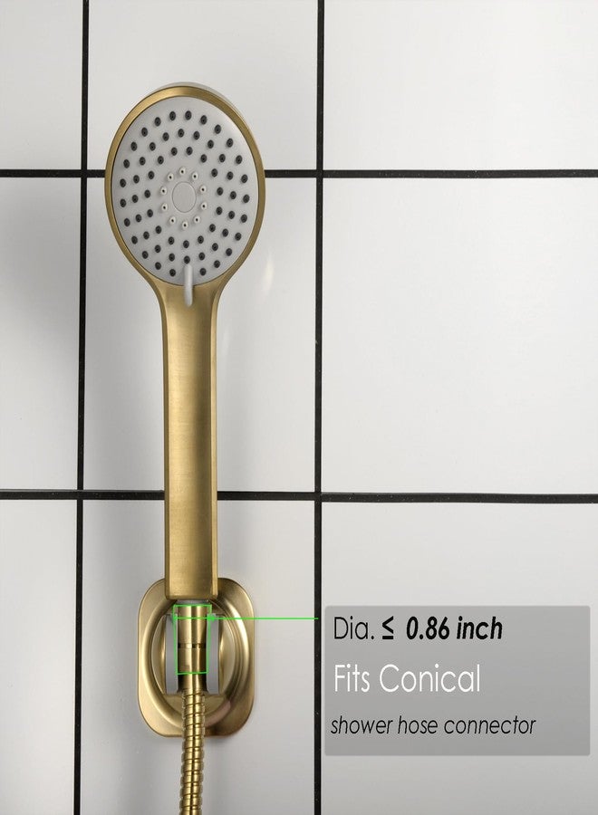 RIVOODS Handleheld Shower Head Holder- 5 positons Adjustable - Dual Mount Option (Brushed Gold) - Image 4