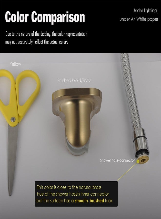 RIVOODS Handleheld Shower Head Holder- 5 positons Adjustable - Dual Mount Option (Brushed Gold) - Image 5