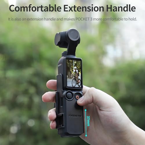 Xmipbs Pocket 3 Hand Strap Extension Handle with Cold Shoe Mount, Adjustable Wrist Strap for DJI Osmo Pocket 3, Compatible with 1/4" Thread Handle, Comfortable Grip & Hand Band for Osmo Pocket3 - Image 3