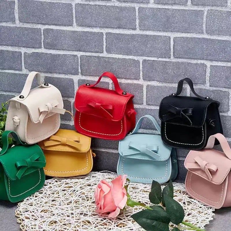 Y&D Cute Bowknot Mini Crossbody Purse for Girls – Fashionable PU Shoulder Bag with Coin Wallet, Small Handbag for Kids (Not for Men's Handbag) - Image 2
