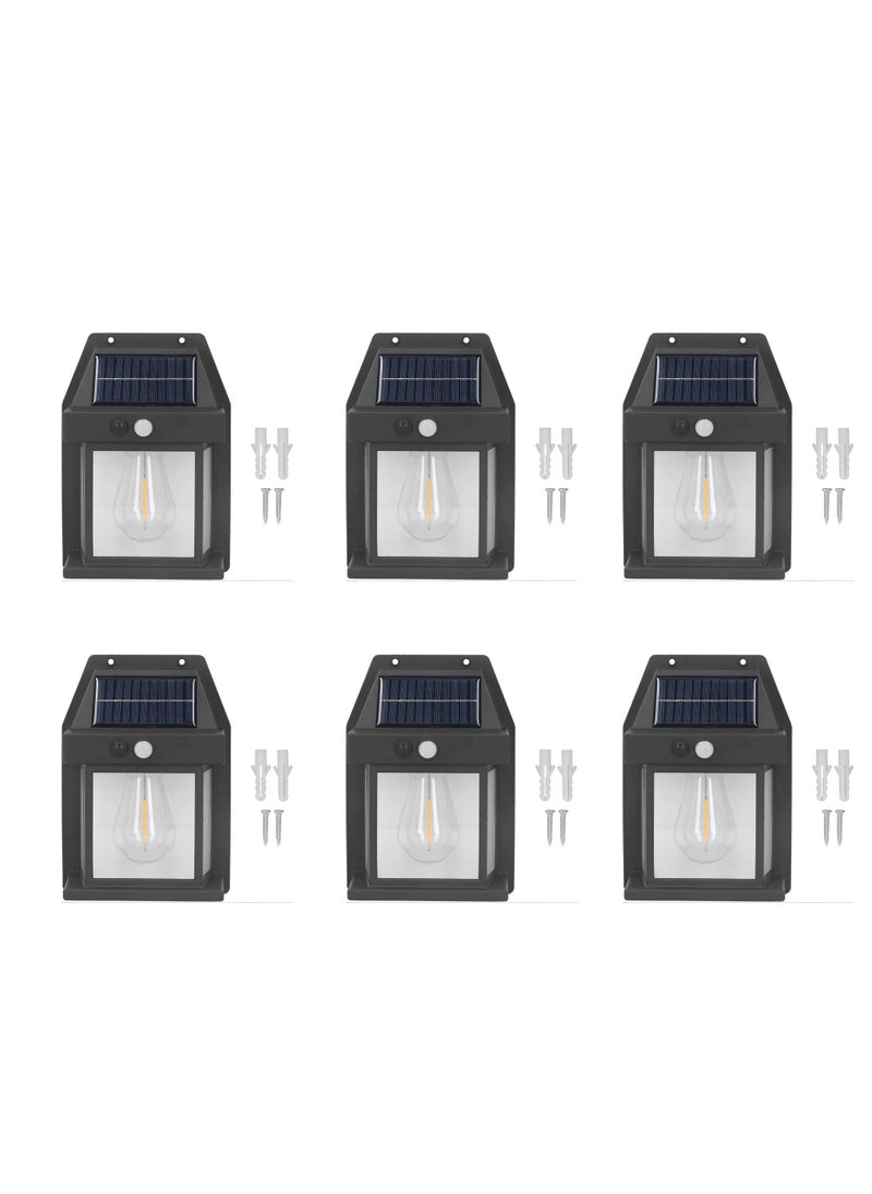 Generic - Set of 6 Solar Charging Outdoor Lights for Homes and Gardens with Motion Sensor and 3 Modes - Image 1